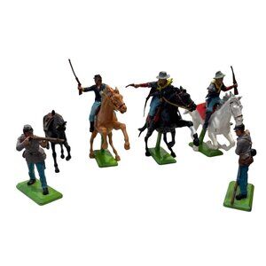 Vintage Britains Ltd 1971 Deetail Civil War Toy Soldiers & Horses Set Made In En